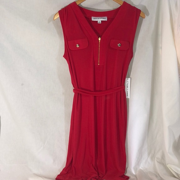 Red Petite Zipper Dress - Picture 1 of 2